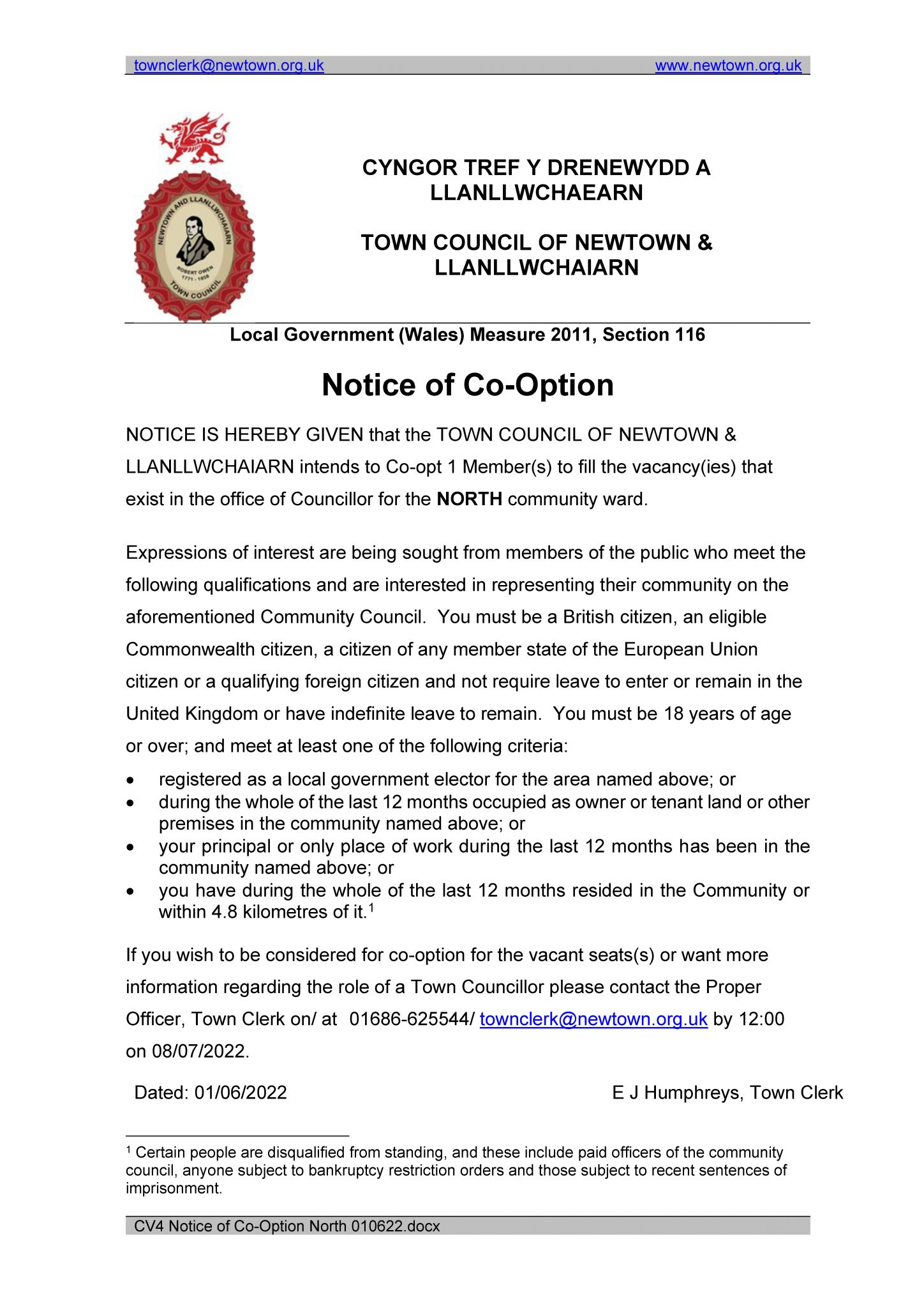 notice-of-co-option-north-ward-31-05-22-newtown-newtown